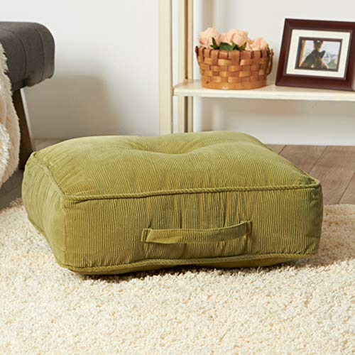 Greendale Home Fashions Omaha 21-Inch Square Floor Pillow, Army Green #TOP1