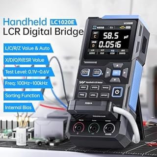 LC1020E Digital Bridge Tester LCR ESR palmare Display TFT da 2,8 pollici, 5 frequenze di prova, livelli selezionabili, porte di misurazione Kelvin, registrazione dati, per test di resistenza di