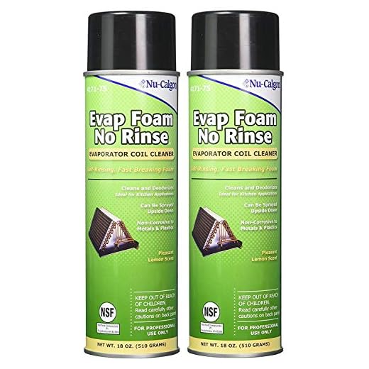 Nu-Calgon 4171-75 Evap Foam No Rinse Evaporator Coil Cleaner, 18 oz. (2 PACK)