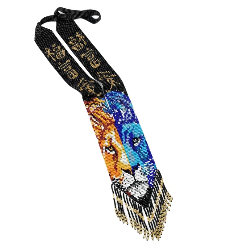 Collier Gerdan Lion en perles multicolores pour un style bohème