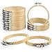 Caydo 16 Pieces 4 Inch Embroidery Hoops Bulk Circle Cross Stitch Hoop Ring for Embroidery and Cross Stitch