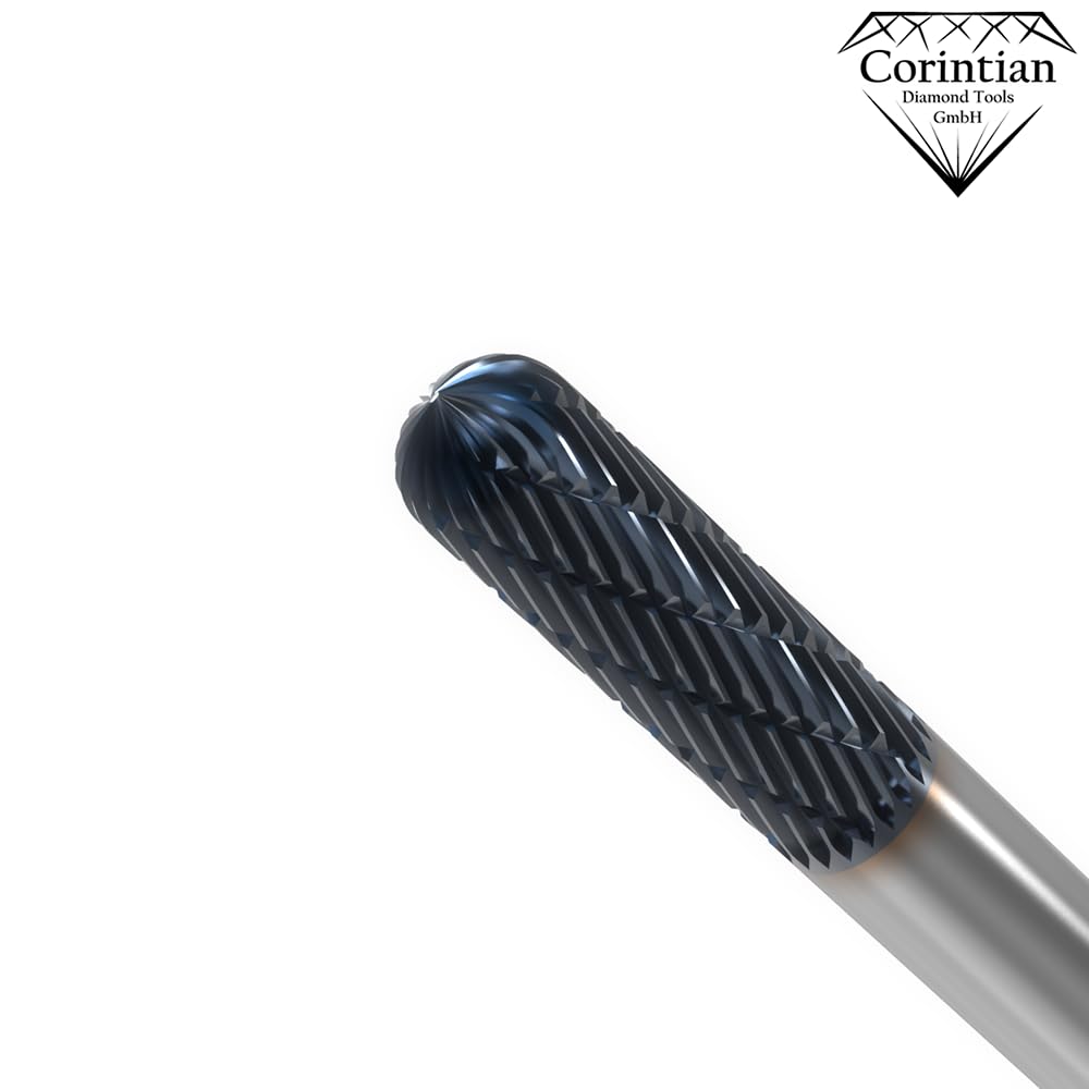 VHM Fräser mit AlTiN Beschichtung - 6mm Durchmesser, 60-100mm Länge - Langlebig & Präzise - Vollhartmetall Frässtift für Profi-Einsatz (L:60mm)