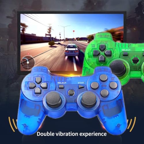 PS-3 Controller 2 Pack, Dual Shock 3 Wireless Gamepad Joystick for PlayStation 3, Compatible with PS-3 Console, Ergonomic Design, Rechargeable Battery, Vibration Feedback - 2 Controllers in Set – Image 4