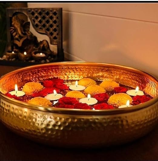 Arts Of Bazar Antique Round Hammered Traditional Potpourri Bowl Decorative Urli Bowl for Home Handicraft Bowl for Floating Flowers | Diwali Decoration Items for Home | (10 INCH) (B0DG9P4M6C) Amazon Price History, Amazon Price Tracker