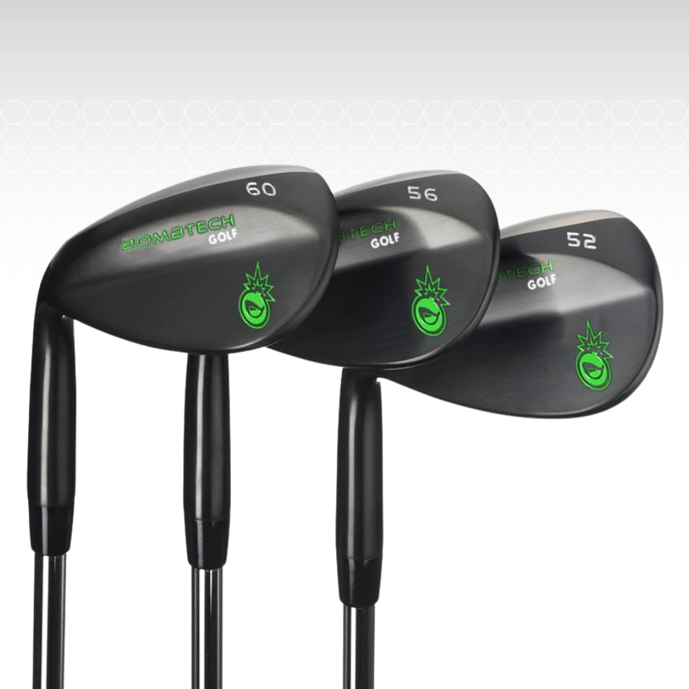 BombTech - Premium Golf Wedge Set - 52, 56, 60 Grad Golfkeile - Linkshänder