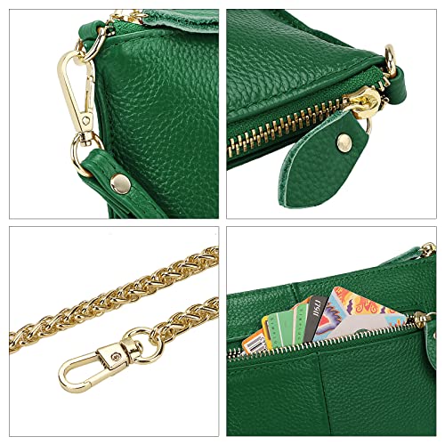 Image of Uromee Wristlet Wallet Clutch Purses for Women Genuine Leather Crossbody Bag Handbag with Detachable Shoulder Chain