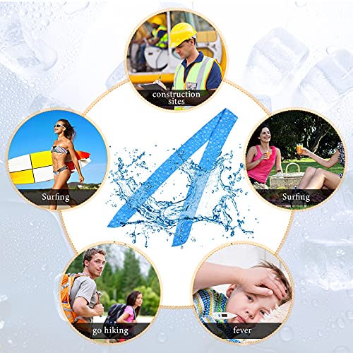 10 Pieces Ice Cooling Scarf Cool Scarf Neck Wrap Bandana Ice Scarf Cooling Scarf Wrap Cooling Neck Scarf Ice Scarf Neck Wrap Summer Neck Wrap Bandana Cooling Scarf for Neck Summer Outdoor Activities4