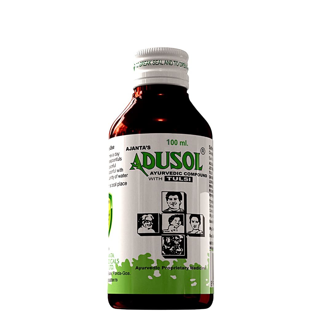 Ajanta's Adusol Ayurvedic Cough syrup Pack of 2 * 100 ml
