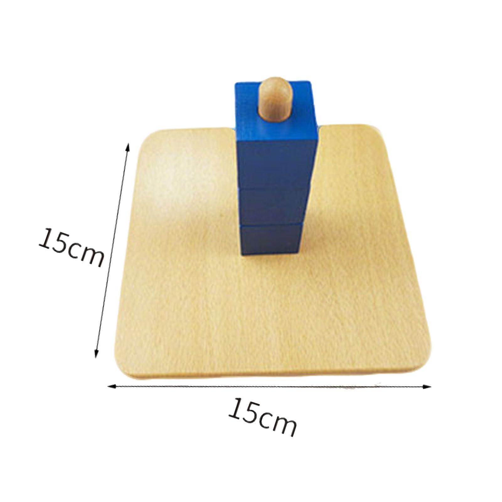 Montessori Holz Einzelne Stift Stapelspielzeug Set | Horizontales & vertikales Steckbrett mit Kreis- & Würfelblöcken, Feinmotorisches sensorisches Spielzeug