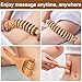 Zyiphor Faszienstab Holz, 3 Stück Faszienrolle für Rücken, Nacken, Beine & Lymphdrainage, Massageroller mit Griff zur Muskelentspannung, Lindert Müdigkeit & Cellulite für Zuhause, Reisen, Büro