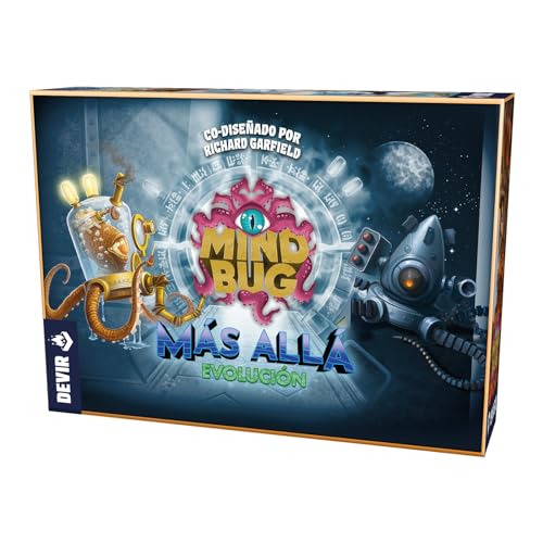 Devir   Mindbug: Expansión Más Allá Evolución, Juego de Mesa, Juego de Cartas, Juego con Amigos Divertido, 2 Jugadores, (BGMBEVSP)