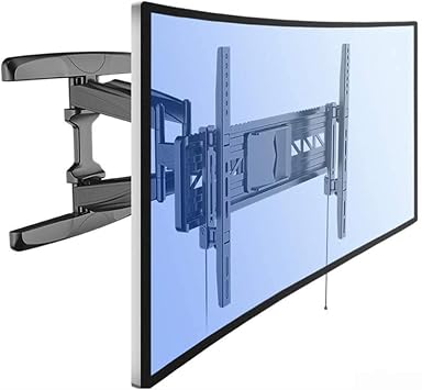 TV Mount,Sturdy Curved Panel Articulating TV Wall Mount Bracket-Double Arm Tilt Swivel Feature for 32"-70" UHD OLED 4K Tvs for Flat& Curved Panel Tv