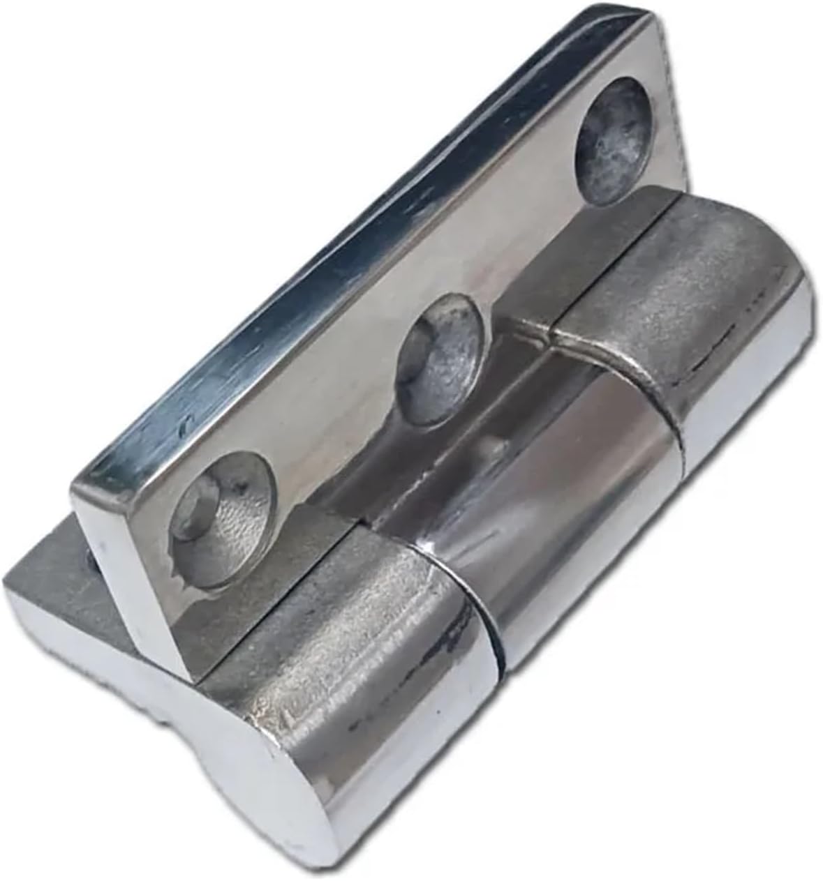 1Pcs 304 Stainless Steel Large Hole Folding Hinge Fastening for Industrial Cabinet Doors and Machinery Boxes Gate(1PCS-polishing-Steel)