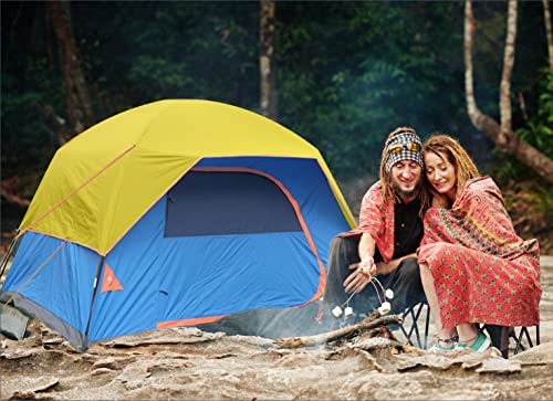 Beesky 4 Person Camping Tents Waterproof Roomy Family Dome Tent With Large Mesh Window And Removable Rain-Fly #TOP7