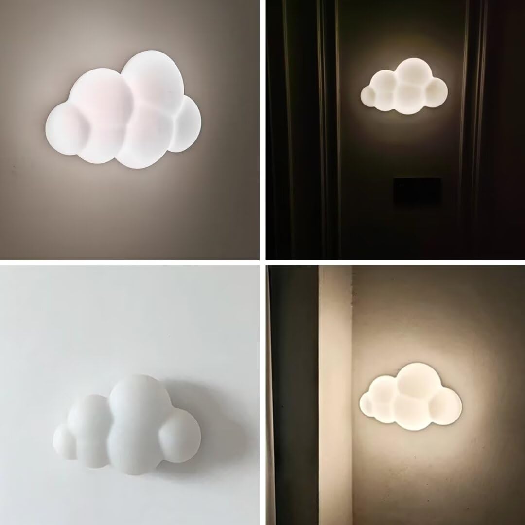 Lampa ścienna 3D LED z efektem chmury dla pokoju dziecięcego, lampka nocna, światło dekoracyjne, lampa ścienowa do sypialni, salonu, schodów, 18 W, 3 tryby oświetlenia