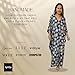 iynta Plus Size Kaftan Dresses for Women, Handmade Caftans for Women - Silk-Screened Oversized Dress, Beach Swimsuit Coverup, Maxi Dress, & Sundress for Vacation, Night Out - 50 in., Black w/Pattern2