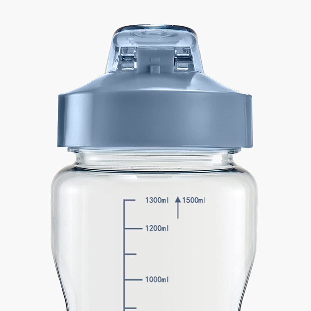 Wasserflaschen Trinkflasche Sportflasche 1500 Ml/50 Unzen Kunststoff-Wasserflasche Mit Skala, Sport-Wasserflaschen Mit Großem Fassungsvermögen Für Den Außenbereich, Motivierende Trinkflaschen Wasserfl