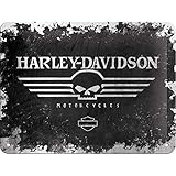 harley davidson chaps size chart 15x20 cm Nostalgic-Art Harley-Davidson Skull Logo Cartel de Chapa 15x20 cm