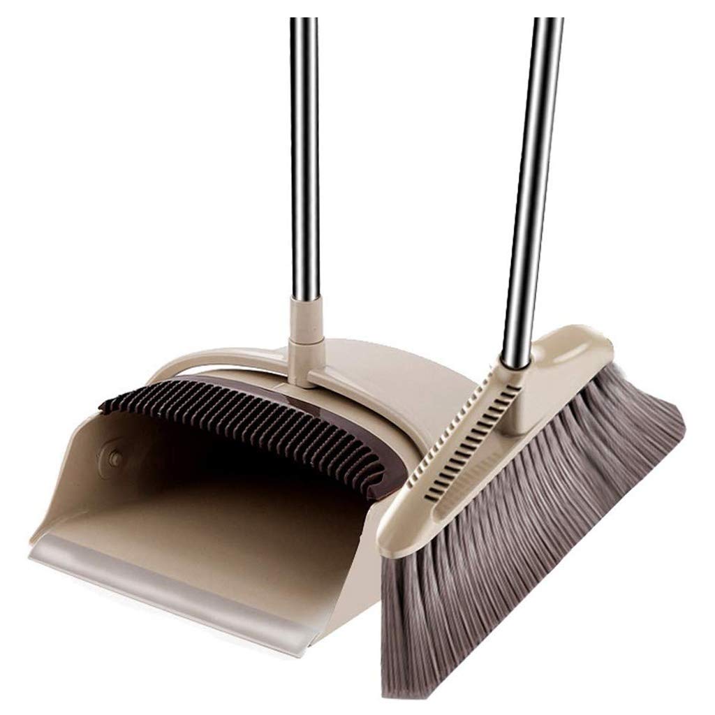 dustpan and brush, Household Broom Three-Piece Set Foldable Garbage Bucket Plastic