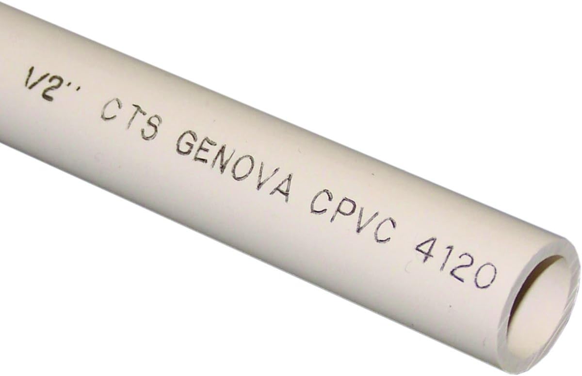 GENOVA PRODUCTS 500052 1/2" x 2" CPVC Water Pipe