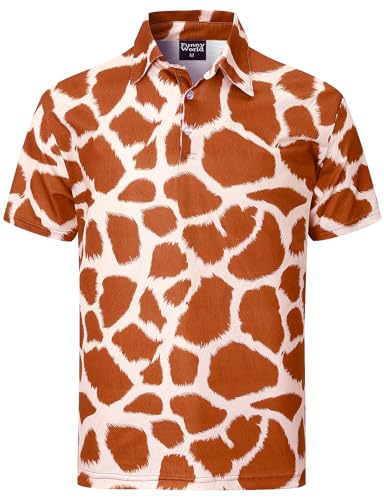 Camiseta polo divertida para hombre con estampado de animales, ideal para golf y ocasiones casuales miniatura 1