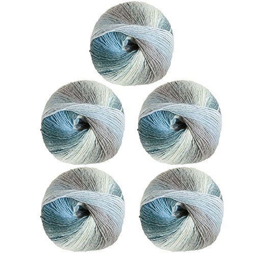 Knit Picks Chroma Fingering Superwash Wool Variegated Multi Color Yarn – 5-Pack (Sandpiper)