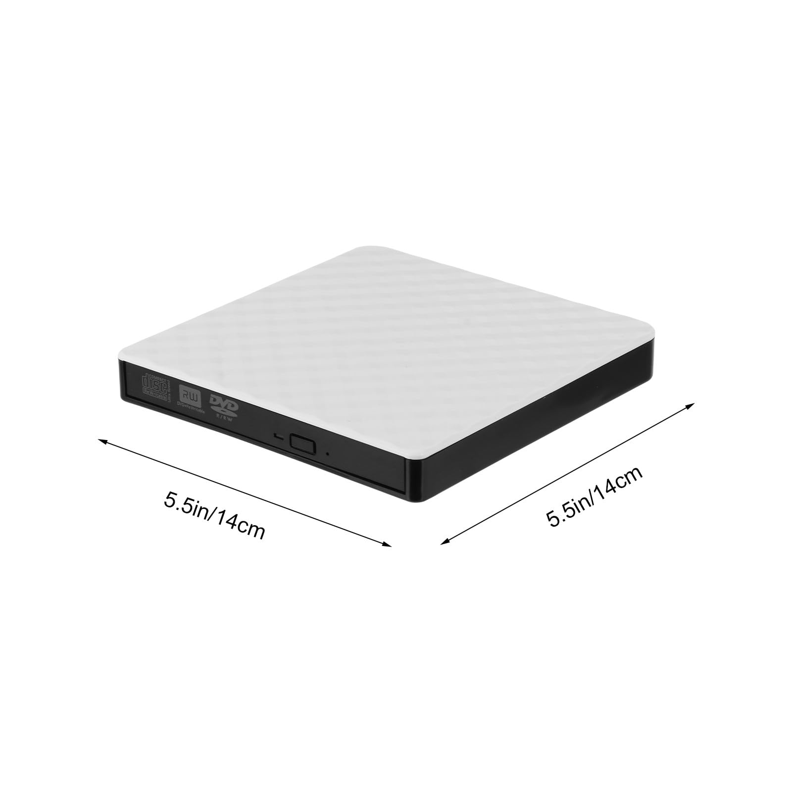 Lettore Dvd Esterno USB 3.0 Bianco Ultra-sottile e Leggero Masterizzatore CD Dvd Compatibile Laptop e Desktop Plug And Play a Basso Rumore
