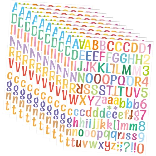 CLISPEED 10枚 防水字アルファベットステッカー 粘着不要で簡単貼付 キッチンや郵便受け収納ドアに 多用途装飾用文字シール
