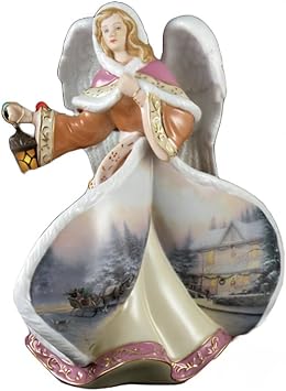 The Bradford Exchange Retired Thomas Kinkade Angel of Love 8th in Series Lantern Lights