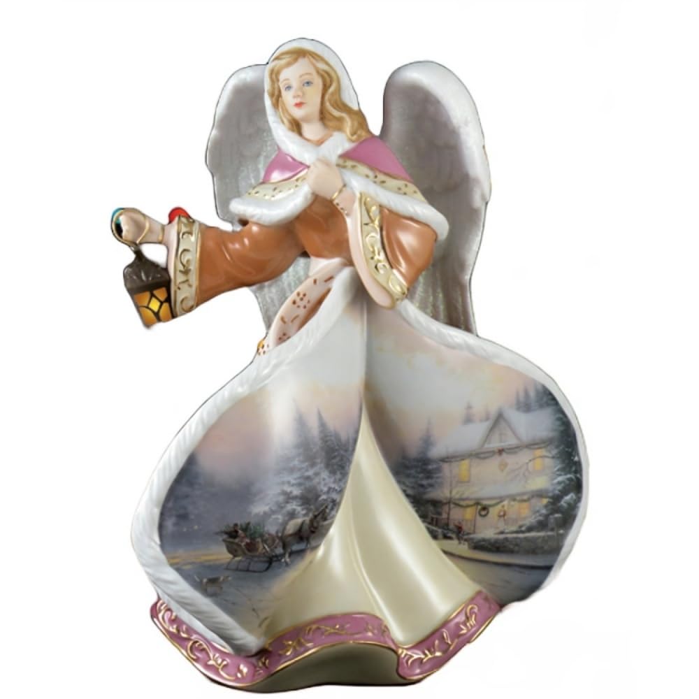 Retired Thomas Kinkade Angel of Love 8th in Series Lantern Lights
