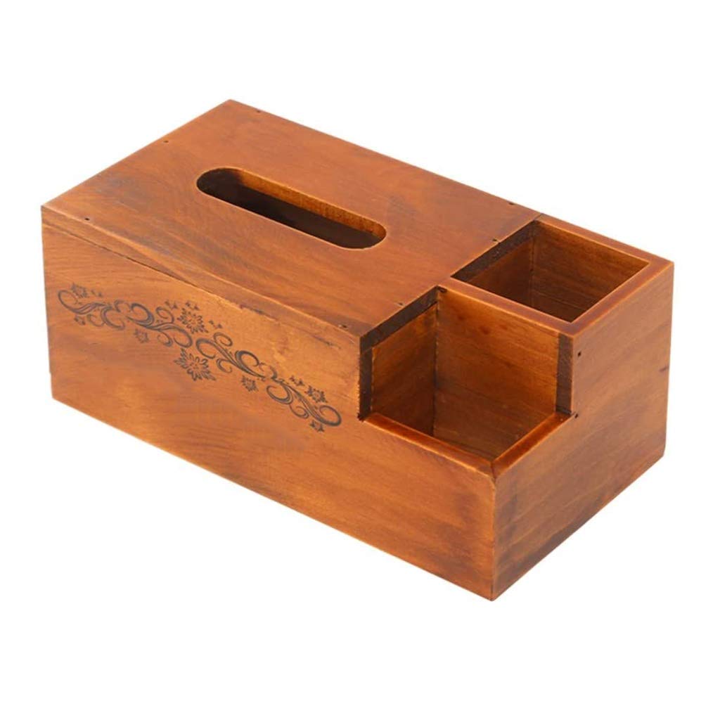 Boîte à mouchoirs bois rectangulaire pour cacher les emballages jetables