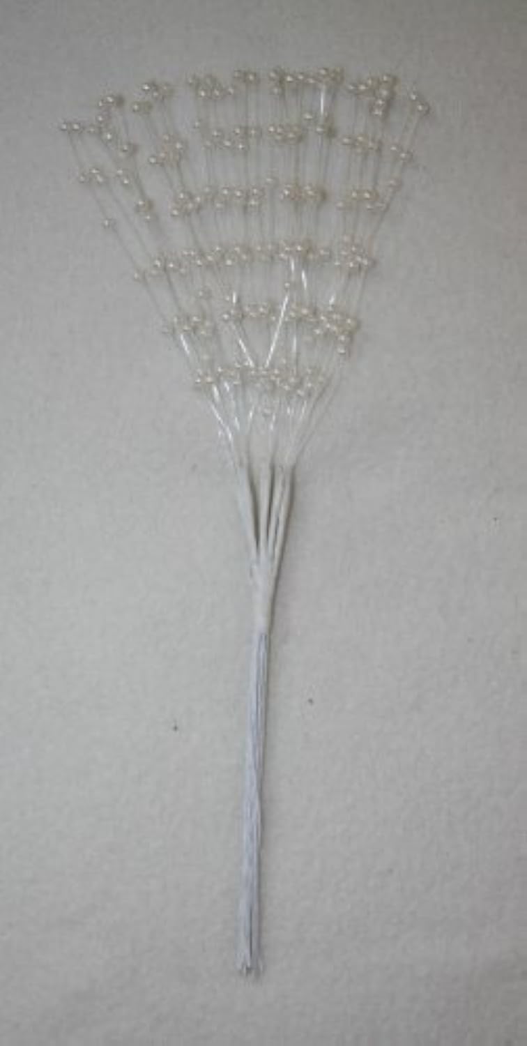 floral supplies PEARL SPRAY 12 STEMS Brill Addition 2 Buttonholes & Wedding Flower Bouquet Craft (Pearl Spray, White)
