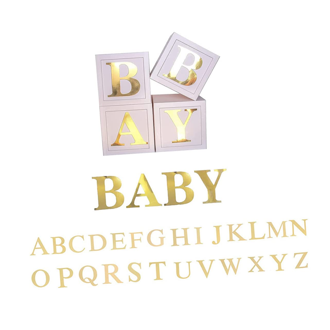 Caja para Globos Baby Letras, 1 Juego de Papel para Fiesta
