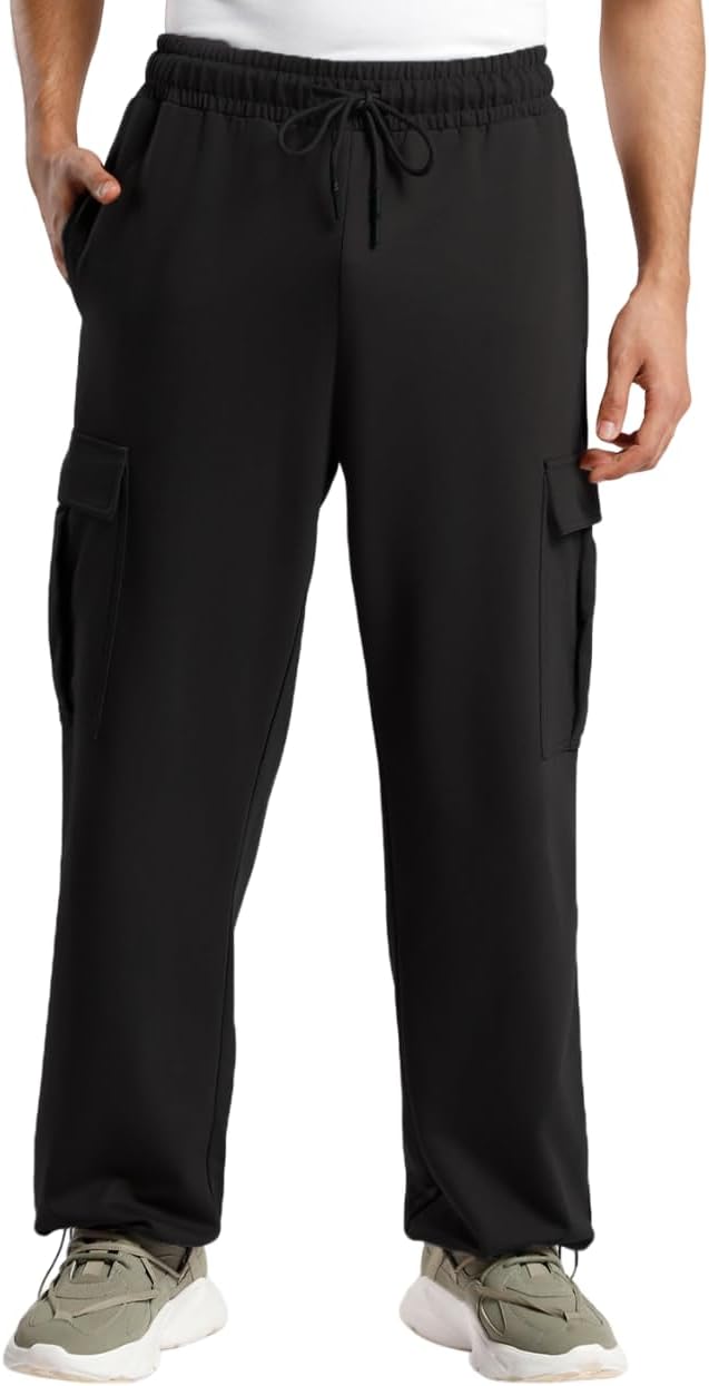 NOBEROMen's Loose Mid Rise Oversized Cargo Utility Joggers