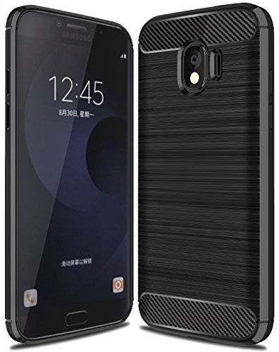 Galaxy J4 2018 Case, Sucnakp TPU Shock Absorption Technology Raised Bezels Protective Case Cover for Samsung Galaxy J4 2018 Smartphone (Black)
