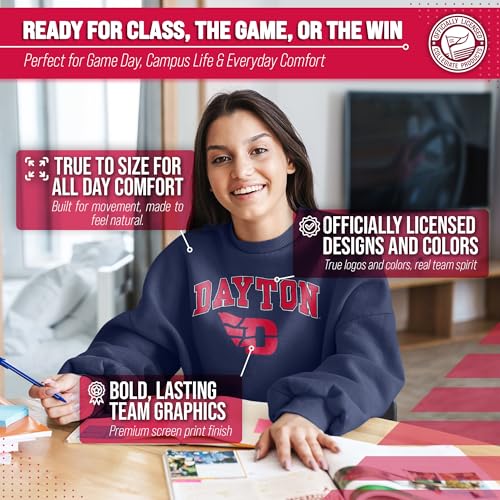 Image of NCAA College Sweatshirt Fleece Crewneck Pullover for Men and Women | Officially licensed NCAA college gameday crewneck pullover - 9 oz fleece lined sweatshirt with arch and logo design