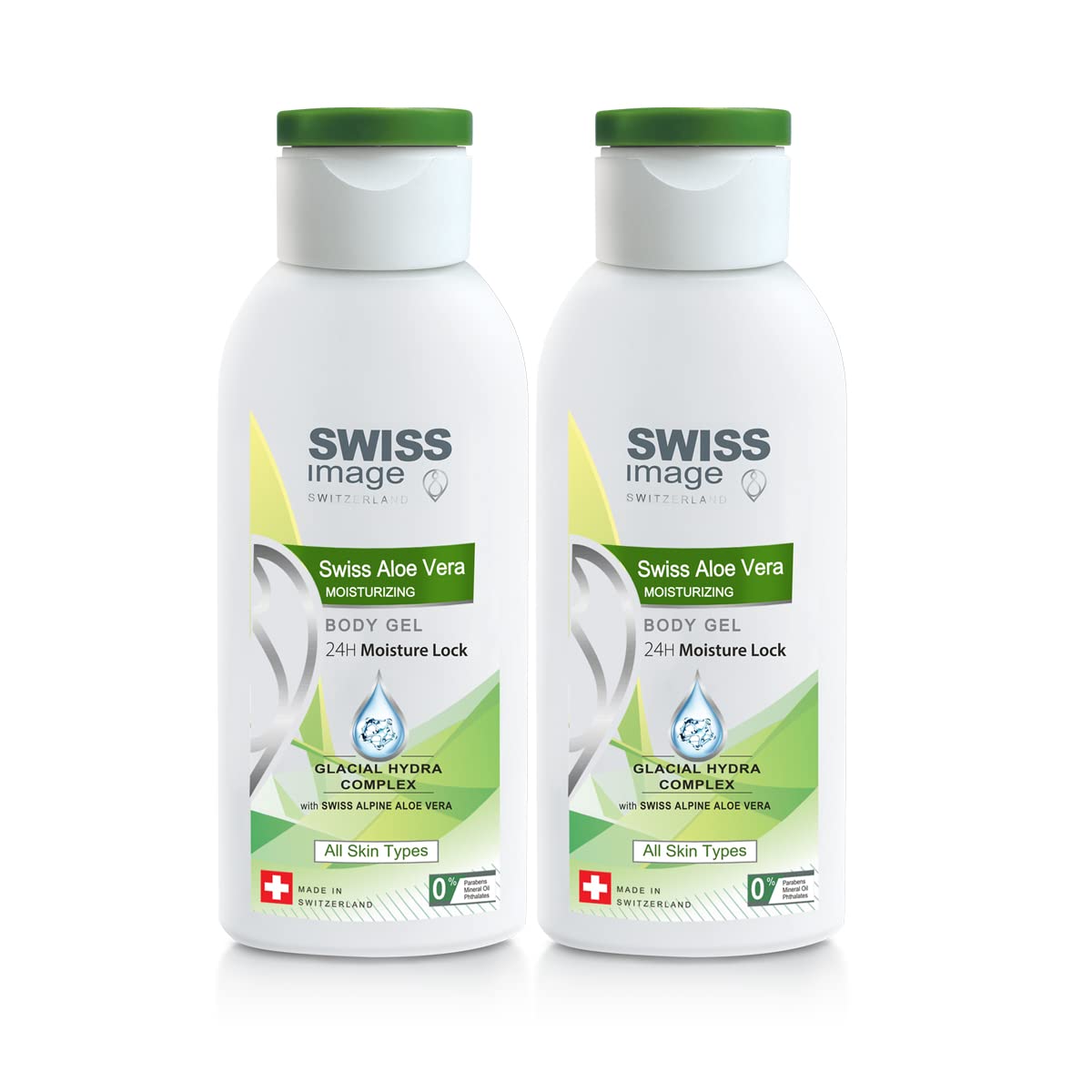 Swiss Image Active Moisturizing Body Gel Value Pack 2 X 250ml with Swiss Alpine Aloe Vera and Botanical Extracts For Soft, Smooth & Supple Skin For All Skin Types