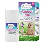 Nature’s Response Baby Vapour Rub 30g – 100% Natural Congestion Relief for Babies 6 Months+ – Gentle, Non-Greasy, Travel-Friendly Stick – Soothes Blocked Noses & Mild Coughs – Made in the UK