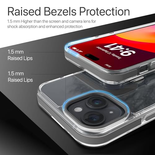 Image of Vaku Luxos Metal Vortex Series Back Cover For iPhone 14 Shockproof Scratch Resistant Slim Thin Non-Yellowing Military-Grade Protection Compatible With Mag-Safe Cover-White