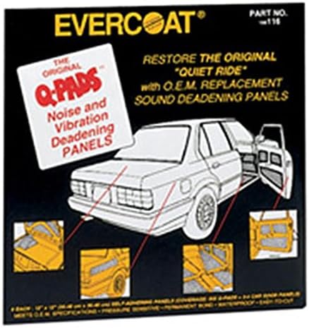 Fibreglass Evercoat 117 Q-Pads Sound Deadener 16 x 16 (4 Per Pack)