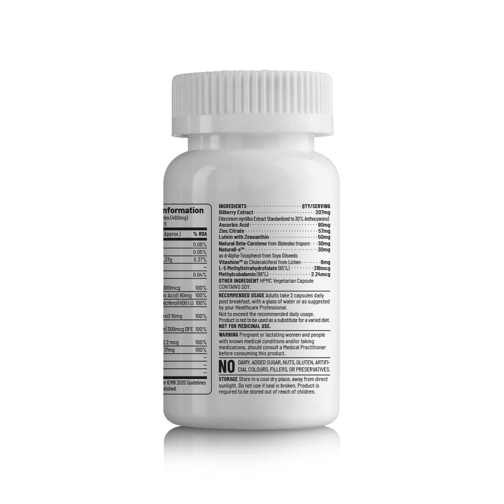 Unived Eye Health | Lute-gen® & Zea-Gen® (Lutein : Zeaxantin), Grape Seed Extract, Vegan Vitamins D3, B12, A, and Zinc | for Macular Degeneration, Blue Light, Dry Eyes, Vision Support | 60 Caps Unived Eye Health | Lute-gen® & Zea-Gen® (Lutein : Zeaxantin), Grape Seed Extract, Vegan Vitamins D3, B12, A, and Zinc | for Macular Degeneration, Blue Light, Dry Eyes, Vision Support | 60 Caps