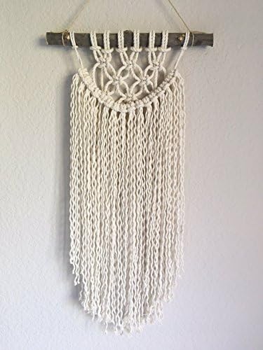 Macrame wall hanging, natural cotton rope