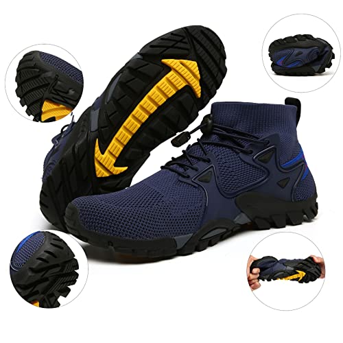 Mens Walking Shoes Lightweight Breathable Casual Hiking Boot Outdoor Ankle Boots Fashion Sports Athletic Running Trekking Trails Anti Slip3
