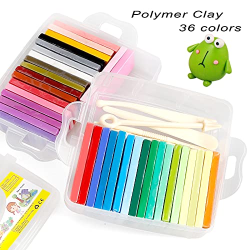 Ciaraq Polymer Clay-Oven Baked Modeling Clay With Sculpting Tools, 36Colors, 2.6Lbs #TOP1