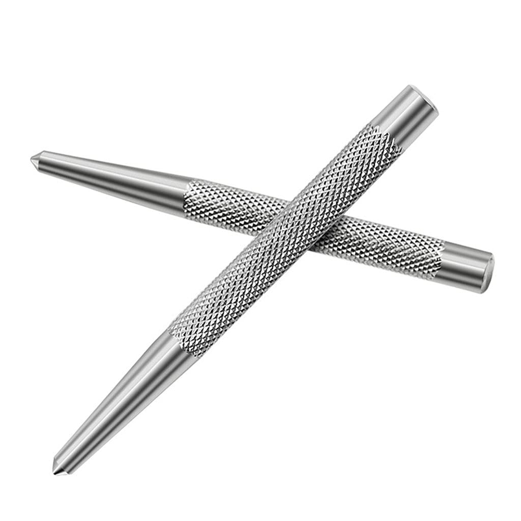 JAGTRADE Hole Center Locator Super Duty 5” Automatic Center Hole Punch Adjustable Spring Impact Knurled Non-Slip Surface Spring Impact Tool