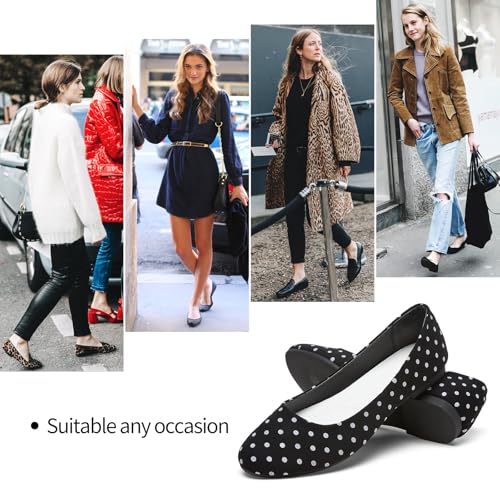Image of Hash Bubbie Women's Flats Shoes Ballet Flats Dress Shoes Comfortable PU Leather Slip on Shoes for Women