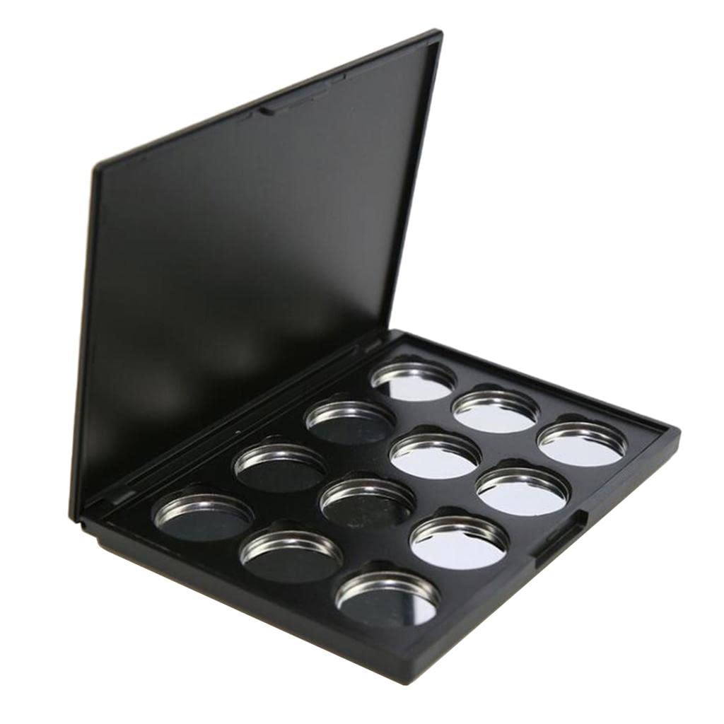 ELBME® 12 Slots Empty Magnetic Palette Box for Eyeshadow Powder Makeup Case w/Pans-image-27
