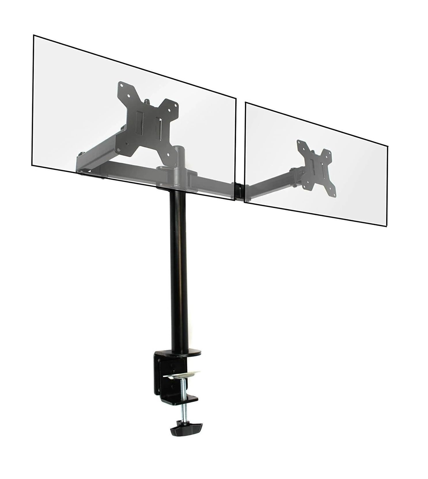 TKJfdTY Dual Monitor Desk Mount 13 15 17 19 22 24 27 Inch Adjustable Tilt Swivel Stand -