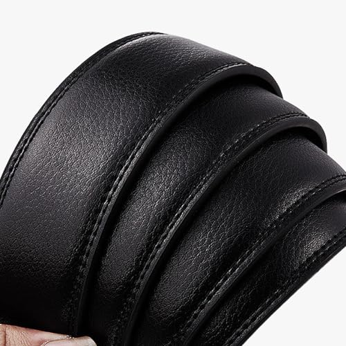 Men Leather Belt Metal Automatic Buckle Work Business3