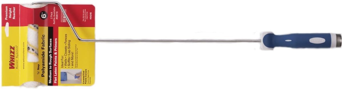 Work Tools International 54246 Premium Mini Paint Roller, 24-Inch Handle